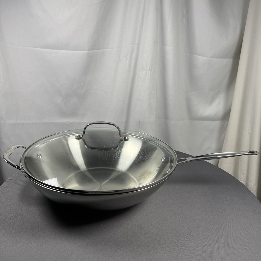 Cuisinart 726-38H 14" Stainless Steel Stir Fry Pan with‎ Glass Cover